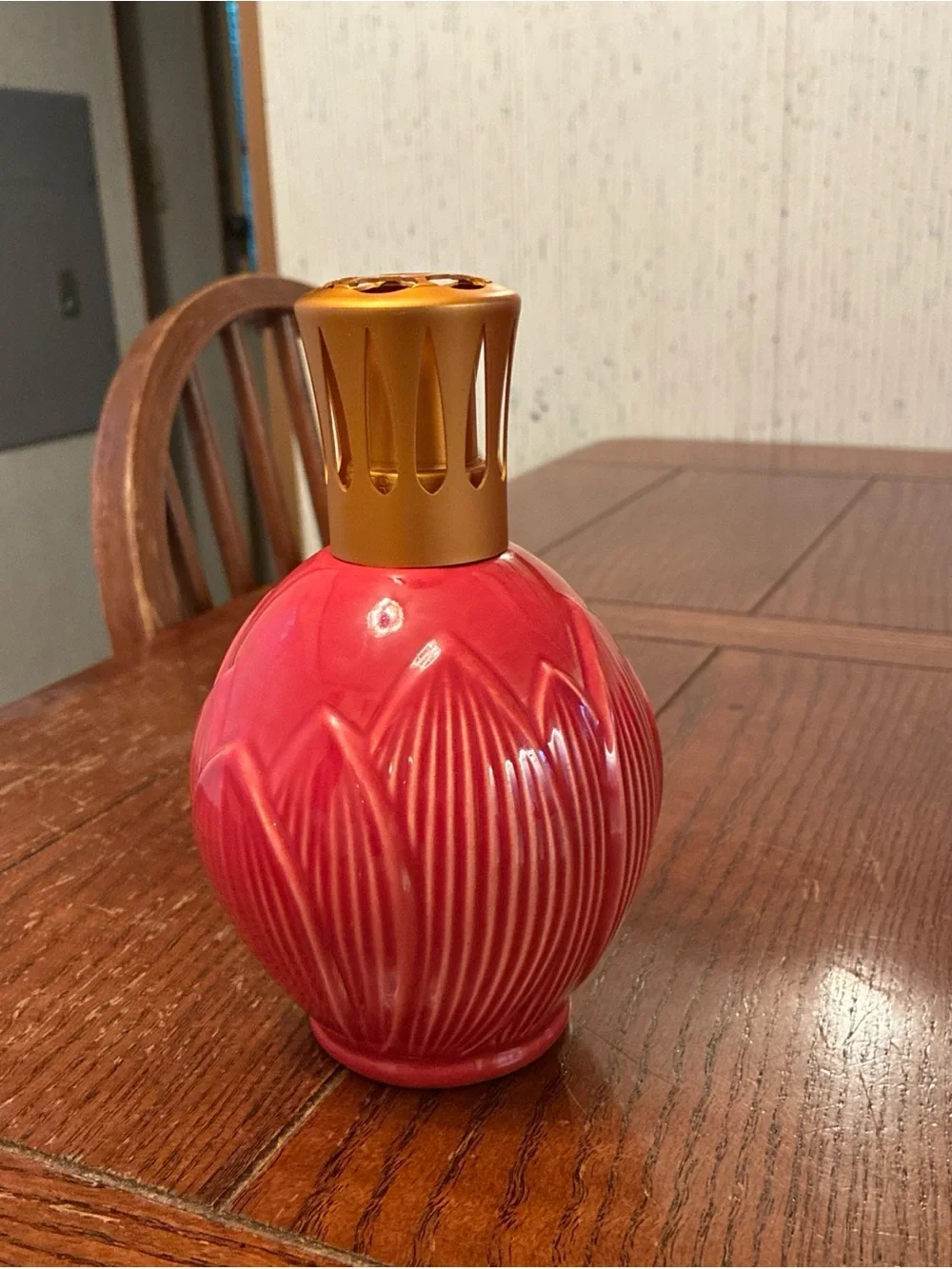 Vintage Lampe Berger Luneville Lotus Fragrance Lamp Rose Pink Ceramic